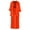 Orange, variant on Lmnyox Casual Set for Women 2 Piece Button Down Long Sleeve Collar Shirt and Drawstring Pants Loungewear Outfits