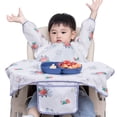 thumbnail image 1 of Babero De Alimentación De Bebé Impermeable Ajustable Con Gancho Y Lazo Babero De Manga Larga Para Niños Pequeños S Conejito De Fresa, 1 of 9