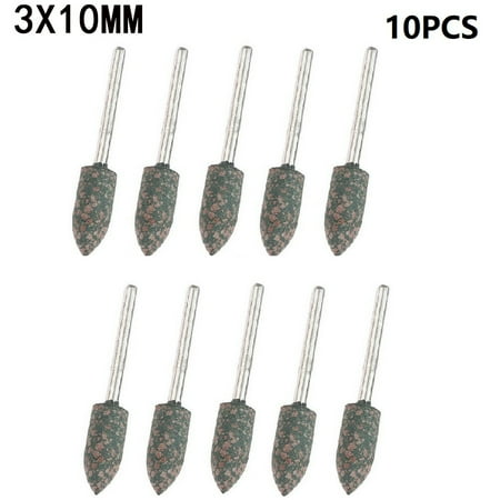 

10pcs 4-12mm conical Rubber Polishing Point Bit 3mm Shank Rotary Tools