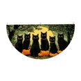 thumbnail image 2 of 2Pcs Happy Halloween Half Circle Bunting Flag 35.4"X17.7", Fan Shape Half Fan Banner, Fade Resistant, Indoor Outdoor Porch Fence Yard Wall Garden Decor, 2 of 3
