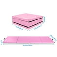 thumbnail image 5 of Matladin 8' Folding Gymnastics Gym Exercise Aerobics Mat, 8ft x 2ft x 2in PU Leather Tumbling Mats (Pink), 5 of 7