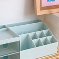 thumbnail image 3 of Desktop Storage Box Multi Grid Design Cute Beautiful Desktop Organizer Storage Box for Stationery Pens Light Green, 3 of 4