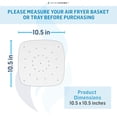 thumbnail image 2 of Air Fryer Toaster Oven Parchment Paper Liners (10.5 x 10.5 inch) for Extra Large Baskets and Racks | Other Sizes Available - Perforated Air Fryer and Toaster Oven Accessories, 2 of 4