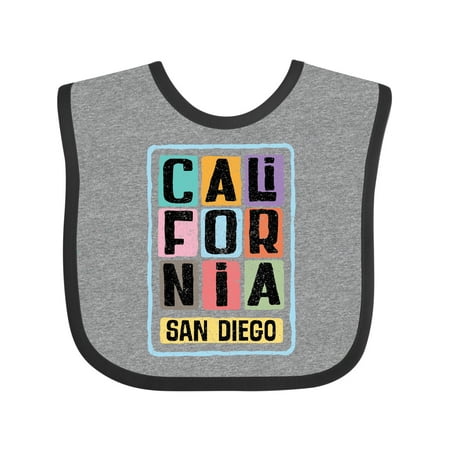 

Inktastic San Diego California Retro Distressed Boys or Girls Baby Bib