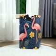 thumbnail image 6 of Yayeee Freestanding Laundry Hamper with Handle Collapsible Large Storage Basket for Clothes, Floral Flamingo, 6 of 7