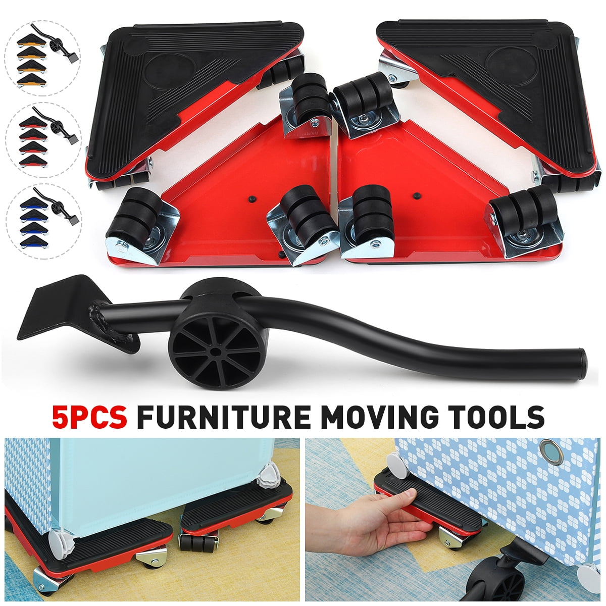 Heavy Furniture Lifter Lifting Easy Moving Slider Mover Roller Tool Set Removal 