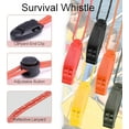 thumbnail image 4 of 4 Pack Emergency Whistles, Loud Shrill Safety Whistle with Reflective Lanyard for Outdoor Climbing Hiking Camping Fishing Boat Kayak Life Vest Jacket Boating Water Survival Rescue Signaling (Orange), 4 of 10