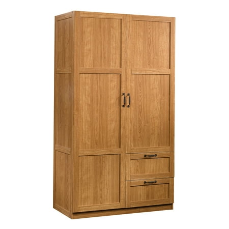 Sauder Select 40" Wide Wardrobe Storage Cabinet, Highland Oak Finish