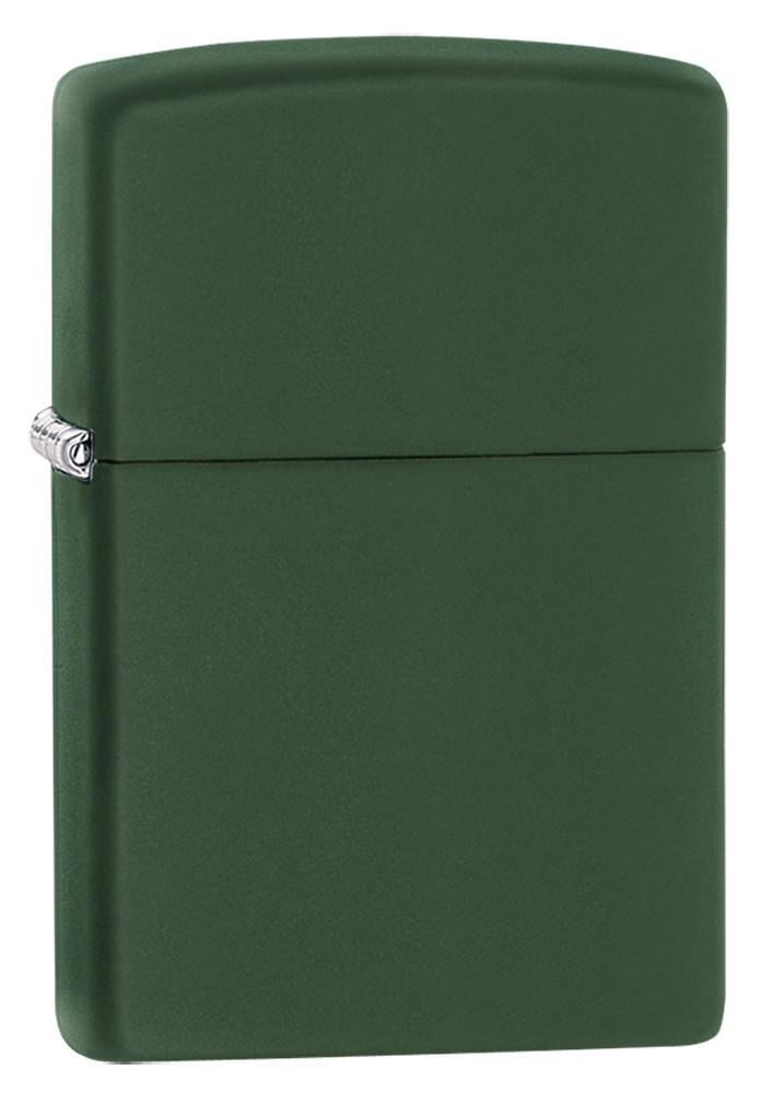Zippo Green Matte Logo Pocket Lighter
