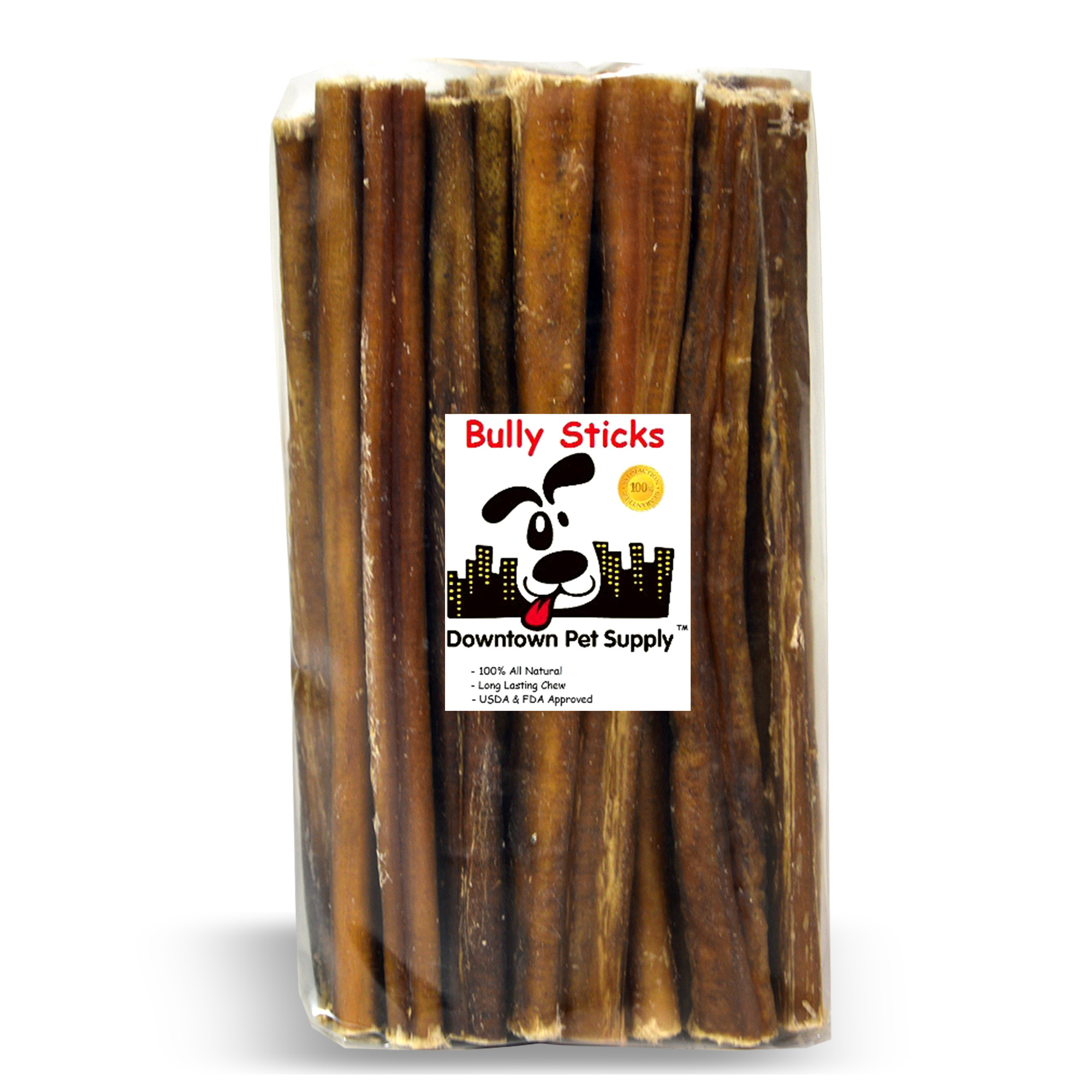 Downtown Pet Supply 6" & 12" Inch Junior Bully Sticks Dog Treats (Perfect For Small Dogs and Puppies) Dog Chew Treats - 12 Pack