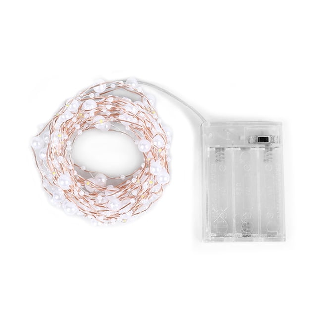 Christmas LED String Light Warm White Tree Lamp Decoration Battery Powered Outdoor Lighting Kit 5m 50 LED Beads