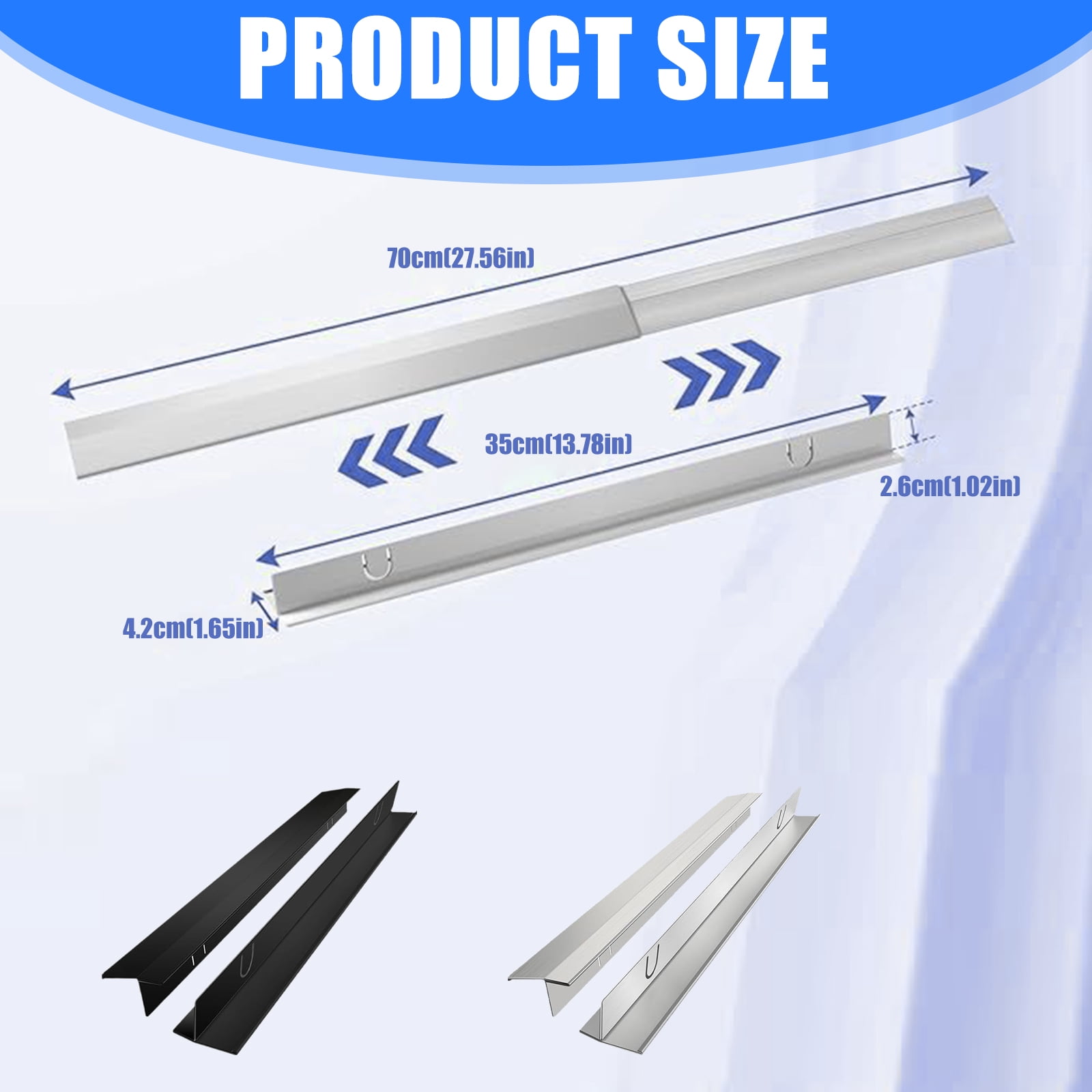Stainless Steel Stove Space Cover Adjustable Stove Space Filler Guard For Oven Countertop Heat Resistant