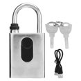 thumbnail image 1 of Candado de huella digital APP Desbloqueo de llave Estructura estable Bluetooth Smart Lock con 2 llaves, 1 of 14