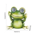 thumbnail image 5 of potrochi Solar Powered Frog Outdoor LED Garden Light Decor, Frog Statue for Garden, Green Frog Figurine for Outdoor Decor Yard and Garden Decoration Resin Sculpture, Solar Decorative Lights, 5 of 5