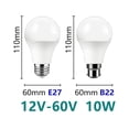 thumbnail image 3 of Bombilla LED de 1-10 unids/lote CC/CA 12 V-48V A60 E27 B22, lámparas de 10W, Bombilla Solar Led de 12 voltios, iluminación de lámpara de bajo voltaje, 3 of 4