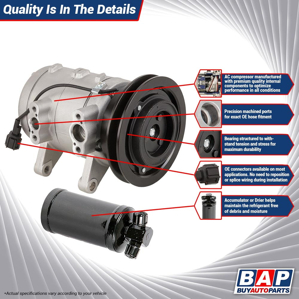 AC Compressor w//A//C Drier For Mercedes ML350 GL350 ML500 ML550 GL450 GL320 GL550 R350 R500 BuyAutoParts 60-86676R2 NEW