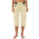 thumbnail image 1 of Pantalones capri cargo de verano Umfun para mujer, pantalones casuales elásticos de cintura alta, pantalones holgados de playa, pantalones cortos con cordón para vacaciones, 1 of 5