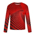 thumbnail image 4 of Blusas y camisas de manga larga con cuello redondo para hombre, blusa informal de manga larga con cuello redondo y estampado., 4 of 5