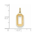 thumbnail image 3 of 14k Yellow Gold Medium Satin Number 0 (8x20mm) Pendant / Charm, 3 of 3
