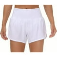 thumbnail image 3 of Women's High Waisted Workout Shorts with Liner, Tummy Control Yoga Shorts, Quick Dry Athletic Running Shorts with Zipper Pockets, 3 of 6