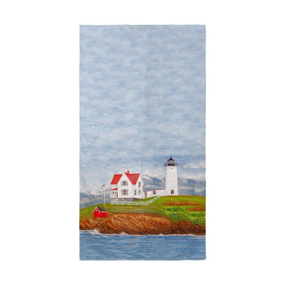 Betsy Drake Interiors Nubble Lighthouse Beach Towel