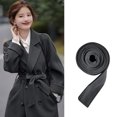 thumbnail image 2 of 2DXuixsh Belts for Women Coat Belt Skinny Woollen Belt for Jacket Woolen Coat Wide Belt for Ladies Decoration Wide Clothing Belt Solid Color Tie Bow Belt Dark Gray, 2 of 4