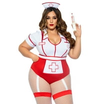 Leg Avenue Nurse Feelgood Women's Fancy-Dress Costume for Adult, Plus size