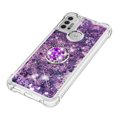 thumbnail image 4 of Funda para Motorola Moto G30/G10 con Brillo Líquido Flotante, Purpurina, Parachoques y Anillo Giratorio Soporte, 4 of 5