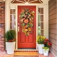 thumbnail image 2 of Fall Wreaths for Front Door,Autumn Maples Leaf Pumpkin Berry Wreath,Large Teardrop Hanging Garland Fall Harvest Swag for Home Festival Indoor Outdoor Decoration(19.7in), 2 of 5