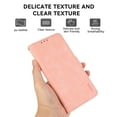 thumbnail image 3 of Phone Case for iPhone 12/12 Pro, Classic RFID Blocking PU Leather Shockproof Kickstand Wallet Case with Credit Card Holder Magnetic Flip Cover Compatible with iPhone 12/12 Pro, Pink, 3 of 7