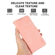 TECH CIRCLE For Galaxy S23 FE Wallet Case, PU Leather Flip Folio Case with Card Holders RFID Blocking Kickstand Shockproof TPU Inner Shell Phone Cover for Samsung Galaxy S23 FE 6.4 2023,Pink