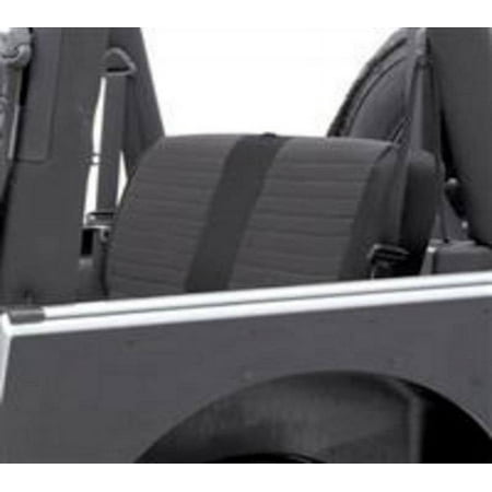 Smittybilt 2008-2012 Fits Jeep Wrangler JK 4 Door XRC Seat Cover Rear Black Sides Black Center 758215