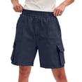 thumbnail image 4 of Admvng Women's Cargo Shorts Casual Loose Fit Multi Pocket Summer Outdoor Shorts, 4 of 9