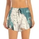 thumbnail image 2 of Balery Celestial Cat And Flowers Pantalones cortos deportivos para mujer con forro y dos bolsillos, elásticos, para entrenamiento, gimnasio, yoga-Medium, 2 of 7