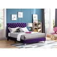 thumbnail image 3 of Home Bedroom Furniture Maxx Purple Tufted Upholstered Full Panel Bed, 3 of 3