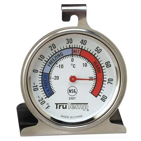 TRUTEMP Fridge/Freezer Thermometer,-20 to 80F