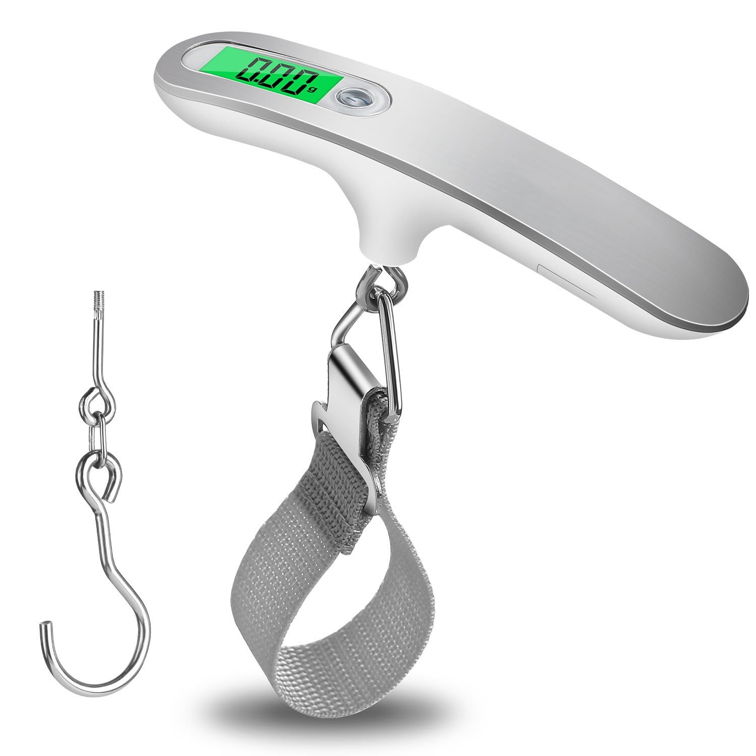Compact Luggage Scale With 1M Tape Measure – Weighs Up To 35kg/80lb, Perfect For Travel & Fishing