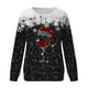 thumbnail image 3 of Gibobby Sudaderas para mujer navidad Sudadera con capucha de manga larga con cuello redondo y estampado de copa de de de nieve navideño para mujer(Negro,XG), 3 of 4