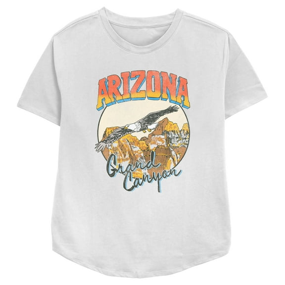 Women's Lost Gods Retro Grand Canyon Scene Graphic Tee White 2X Large