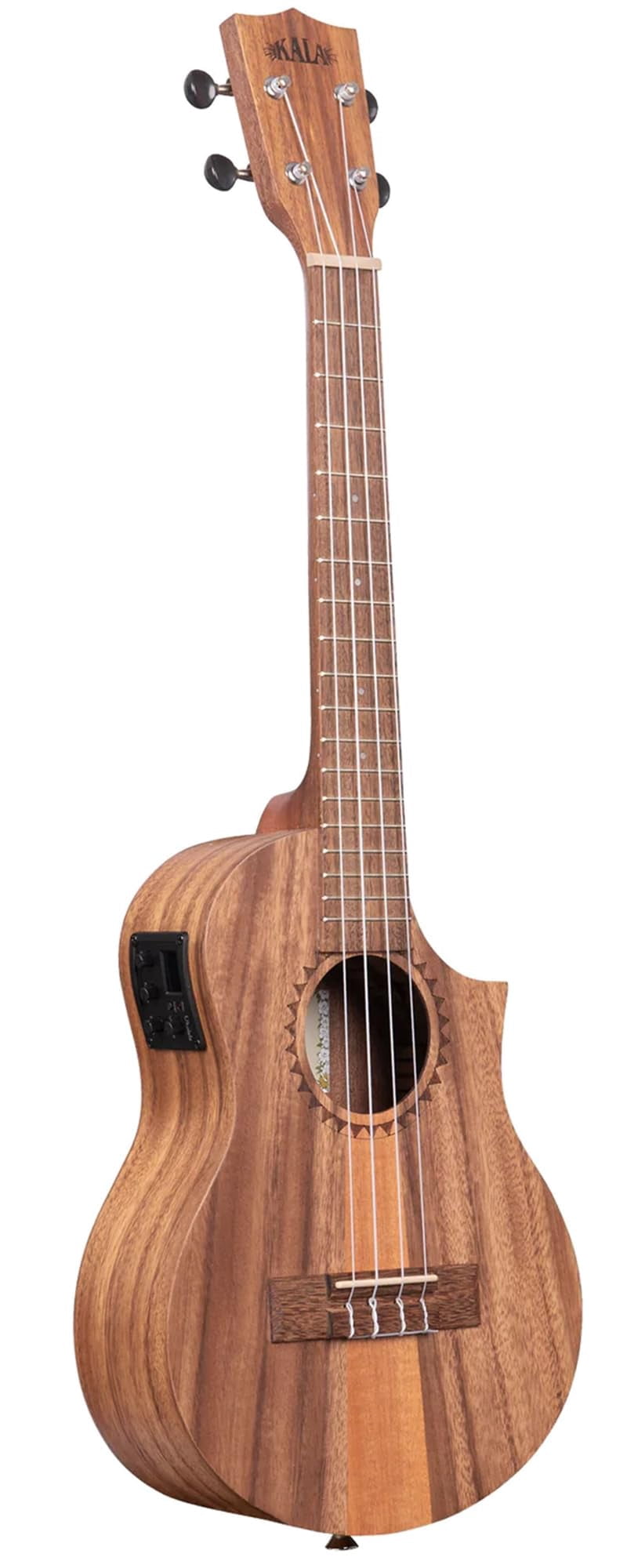 Kala KA-TK-T-CE Teak Tri-Top Tenor Acoustic-Electric Ukulele w/ Gig Bag
