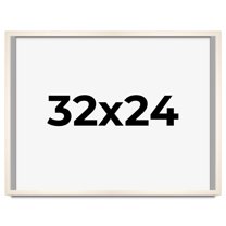 32x24 Frame White Wheat Solid Wood Picture Frame | Moulding Width 0.75 Inches | Interior Depth 0.5