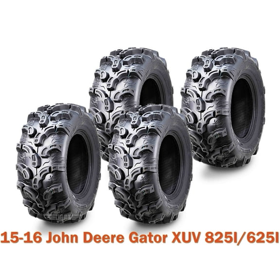 15-16 John Deere Gator XUV 825I/625I Complete Set ATV Tires 26x9-12 Super Lug
