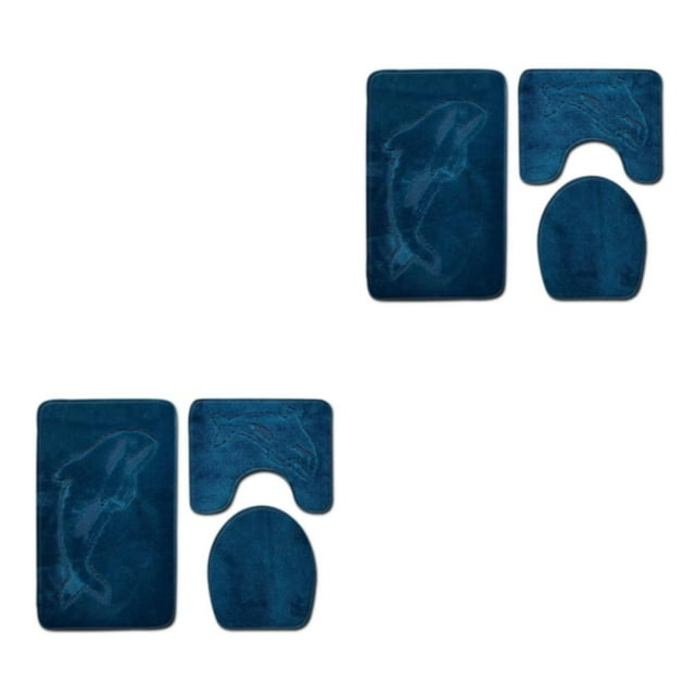 Maytalsory 3pack/lot Non-Slip Chenille Bath Rug Easy To Install Waterproof Durable Comfortable Multi-functional PJ210611-B008 2Set