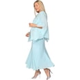 thumbnail image 1 of R&M RICHARDS Veste Sans Manches à Manches 3/4 pour Femmes, Extensible Aqua, Doublée de Perles, Ouverte à l'Avant, Col en V, Midi, Coupe de Soirée + Robe Évasée 8, 1 of 4