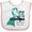 White and Pink, variant on Inktastic I Wear Teal for My Grandma Boys or Girls Baby Bib