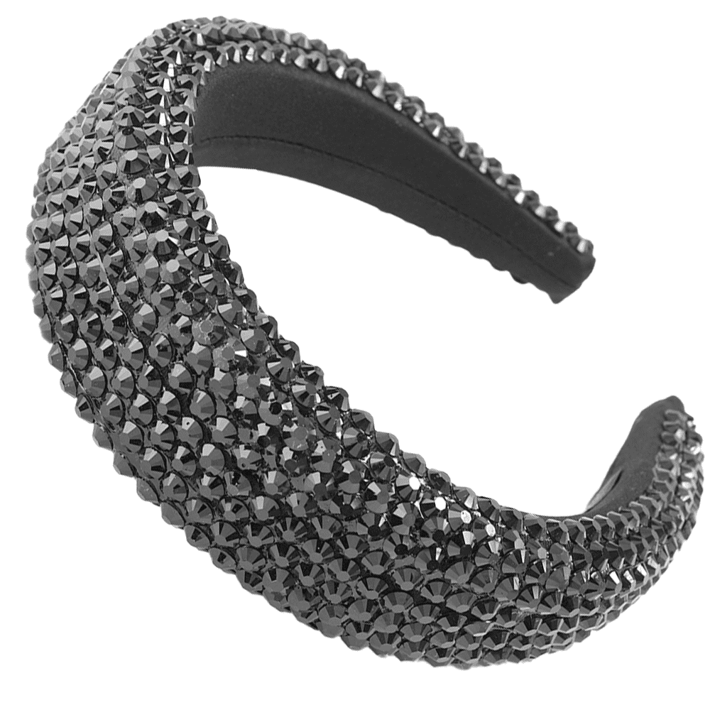 Women's Sparkling Crystal Padded Rhinestone Wide Bejeweled Hair