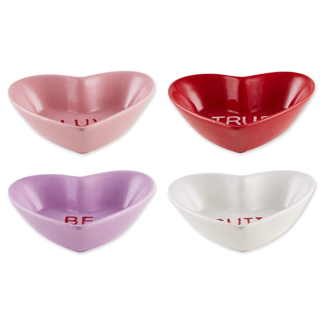 Candy Bowls DII de cerámica Sweet Talk para el día de San Valentín, 4 unidades