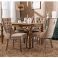 thumbnail image 2 of LegaHome Dining Room Chairs Set of 4, Modern Upholstered Velvet Dining Chair with Nailhead Trim&Solid Wood Legs, Tufted Button Padded Accent Chairs Set for Kitchen Dining Room Living Room, Khaki, 2 of 10