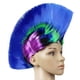 thumbnail image 1 of Peluca de baile de disfraces con abanicos, colores divertidos, peluca esponjosa, cabello estilo punk con cresta de gallo, 1 of 6
