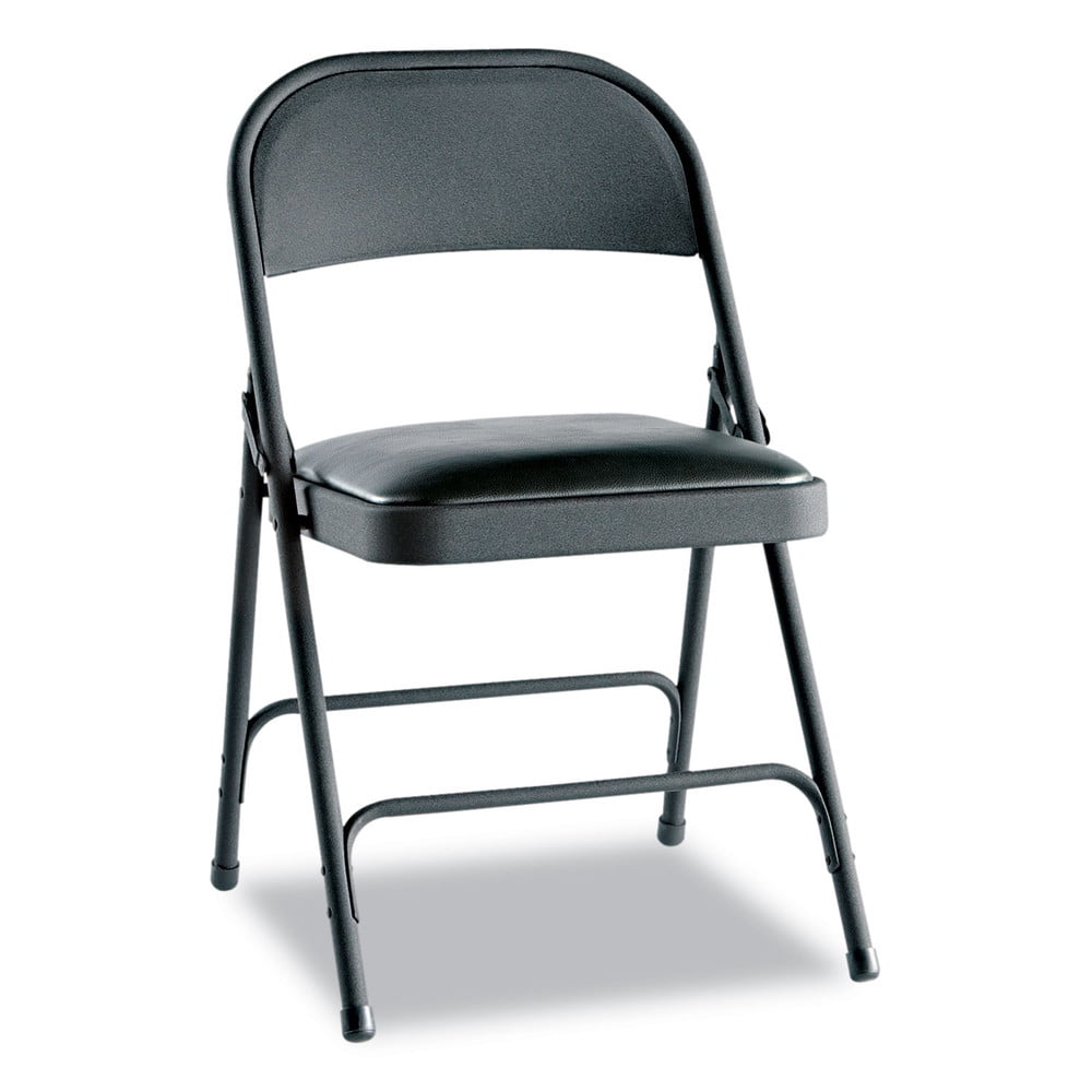 Padded-Seat New Alera FC94VY10B Steel Folding Chair with Two-Brace Support 